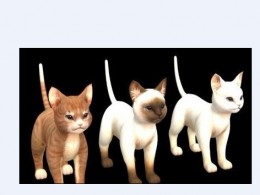 几只可爱的小猫眯模型下载